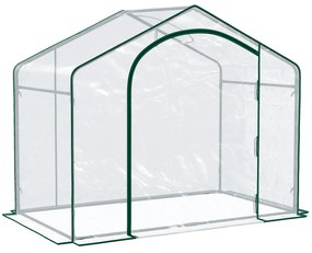 Outsunny Estufa Transparente de Jardim 180x100x168 cm Estufa de Jardim com Porta Enrolável e Estrutura de Aço Transparente
