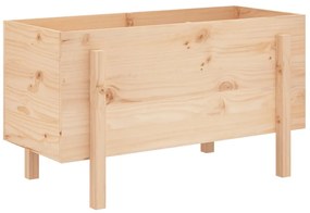 Canteiro elevado de jardim 101x50x57 cm madeira de pinho maciça