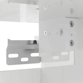 Móvel de TV de parede 2 pcs 30,5x30x30 cm branco brilhante
