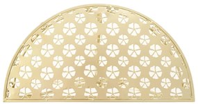 Mesa de apoio vintage semicircular metal 72x36x74 cm dourado