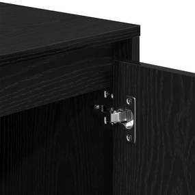 Armário de TV vidaXL Carvalho Preto 102x37,5x52,5 cm de Madeira de Eng