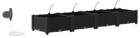 Jardineiras de Jardim 1 pc Preto 160 x 40 x 22 cm Plástico