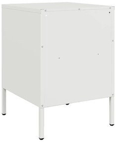 Mesa de cabeceira 36x39x50,5 cm aço branco