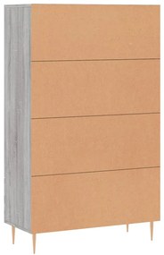 Armário alto derivados de madeira 69,5x31x115cm cinza sonoma