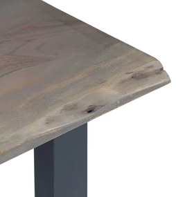 Mesa consola 115x35x76 cm acácia maciça e ferro cinzento