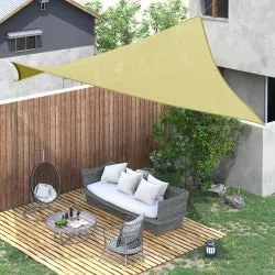 Toldo/Vela de Sombra Retangular 4x6 m com Proteção UV - Toldo com Anéi