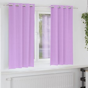 Cortinas com cortinas 2 pcs Roxo 175 x 140 cm Poliéster