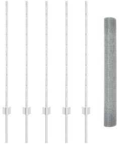 Conjunto de Cerca de Arame de Galinha Conjunto de 2 Aço galvanizado