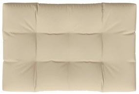 Almofadão para sofá de paletes 120x80x12 cm tecido bege