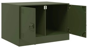 Mesa de centro 67x50x44 cm aço verde azeitona