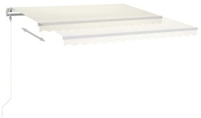 Toldo automático com LED e sensor de vento 400x300 cm cor creme