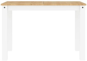 Mesa de jantar Panama 117x60x75 cm pinho maciço branco