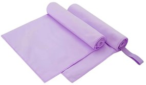 vidaXL Toalhas Esportivas 2 pcs Roxo 100 x 50 cm Poliéster e poliamida