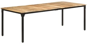 Mesa de jantar 220x100x76 cm madeira de mangueira áspera