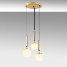 Candeeiro Suspenso King – Dourado Brilhante – 34 x 34 x 134 cm