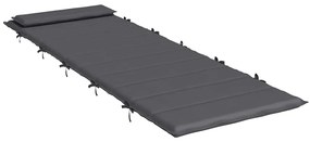 Almofadão p/ espreguiçadeira 180x60x4cm tecido oxford antracite