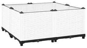 vidaXL Canteiro elevado 80x80x38 cm polipropileno