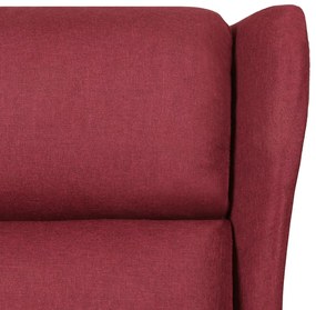 Poltrona reclinável tecido vermelho tinto