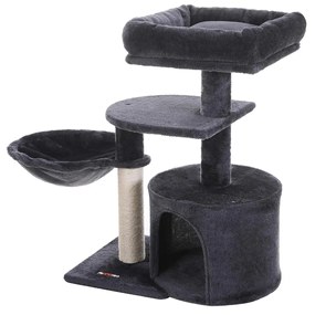 Árvore para gatos FEANDREA, Torre para gatos pequenos, Poste arranhador para gatinhos, Cinza esfumaçado PCT59G