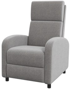 Poltrona Relax Reclinável até 160° Poltrona Reclinável Manual com Apoio para os Pés 64x86x102 cm Cinza