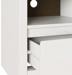 Aparador de TV vidaXL "DRAMMEN" Branco 99x43x55 cm Madeira Sólida de P
