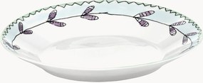 Pratos fundos em porcelana Fine Bone China Midnight Flowers, conjunto de 2