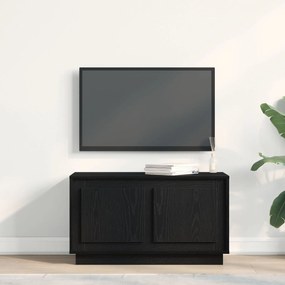 Armário de TV vidaXL Preto Carvalho 80x35x45 cm Madeira Engenharia