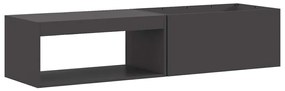 Fogueira vidaXL com Armazenamento de Lenha Preto 160x45x35 cm Aço