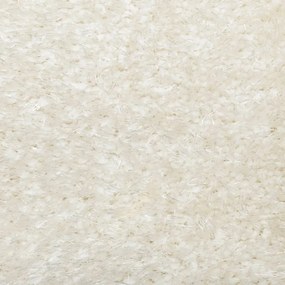 Tapete de pelo alto aspeto brilhante ISTAN 160x230cm cor creme
