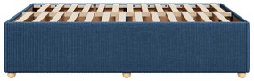 Estrutura de cama sem colchão 120x190 cm tecido azul