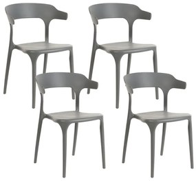 Conjunto de 4 cadeiras de jantar cinzentas GUBBIO Beliani