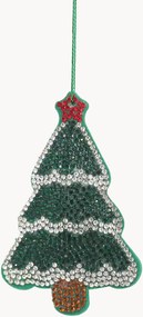 Ornamentos de Natal em vidro Jewel, conjunto de 2