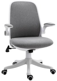 Vinsetto Cadeira Ergonômica com Função de Inclinação Altura Ajustável Carga 120 kg 62,5x60x94-104 cm Cinza | Aosom Portugal