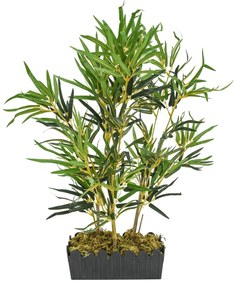 Árvore de bambu artificial 368 folhas 80 cm verde