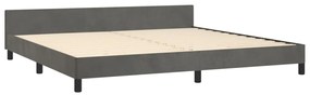 Estrutura de cama sem colchão 200x200 cm veludo cinzento-escuro