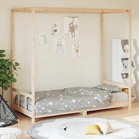 Estrutura de cama infantil 90x190 cm madeira de pinho maciça