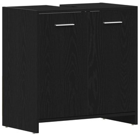Conjunto de Móveis de Casa de Banho vidaXL 4 Peças Carvalho Preto Made