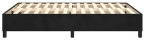 Estrutura de cama sem colchão 140x190 cm veludo preto