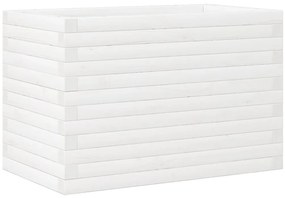 Vaso/floreira de jardim 70x40x46 cm madeira pinho maciça branco