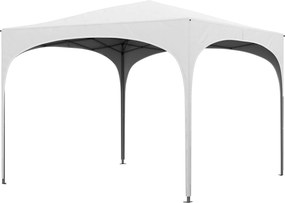 Outsunny Tenda Dobrável 3x3 m Tenda de Jardim para Exterior com Altura Ajustável Bolsa de Transporte Tecido Anti-UV e Sacos de Areia Branco | AOSOM Portugal