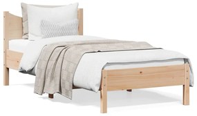 vidaXL Cama sem colchão 90x190 cm madeira de pinho maciça