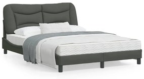 vidaXL Estrutura de cama com LED sem colchão 120x200 cm tecido