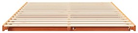 Estrutura de cama de chão Castanho-mel 140 x 220 cm