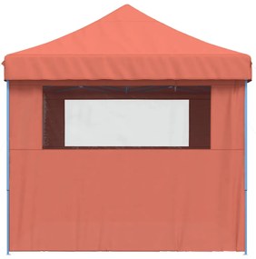 Tenda p/ festas pop-up dobrável 4 paredes laterais terracotta