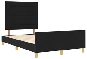 Estrutura de Cama de Tecido Preto vidaXL 140x200 cm