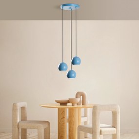 Candeeiro Suspenso Top – Azul Claro – Diâmetro 45 cm