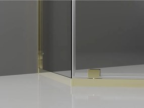 Mexen Exo cabine de duche pentagonal de abrir 90 x 90 cm, transparente, dourada - 812-090-090-50-00