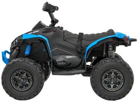 Moto 4 elétrica para Crianças 24V 2x200W Maverick CAM-AM Rodas de EVA, Assento de couro Azul