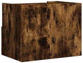 Mesa de cabeceira de parede 45x30x35 cm carvalho fumado