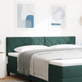 vidaXL Cabeceira LED Verde Escuro Conjunto de 2 Verde escuro